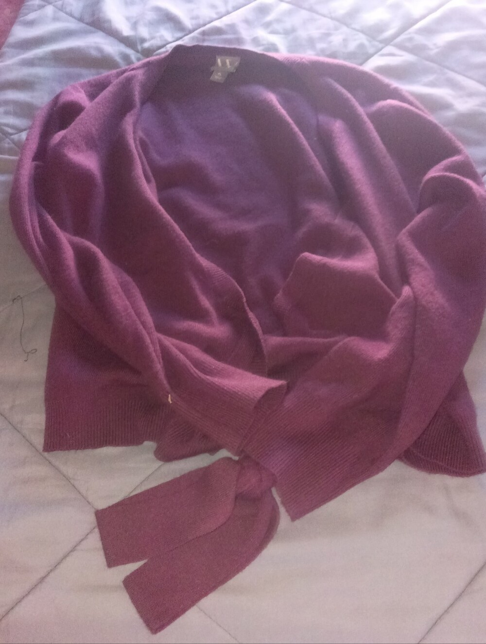 Worthington Plum Knit Wrap Scarf